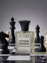 AT-TEEB Edition eau de parfum bottle with black cap and 'Gentleman Noir' label front.