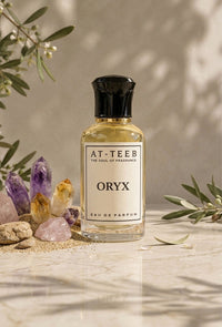 ORYX eau de parfum spray bottle, glass with black cap, 80 ml